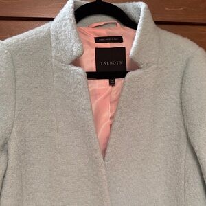 Talbots Women's Soft Blue Teddy Jacket